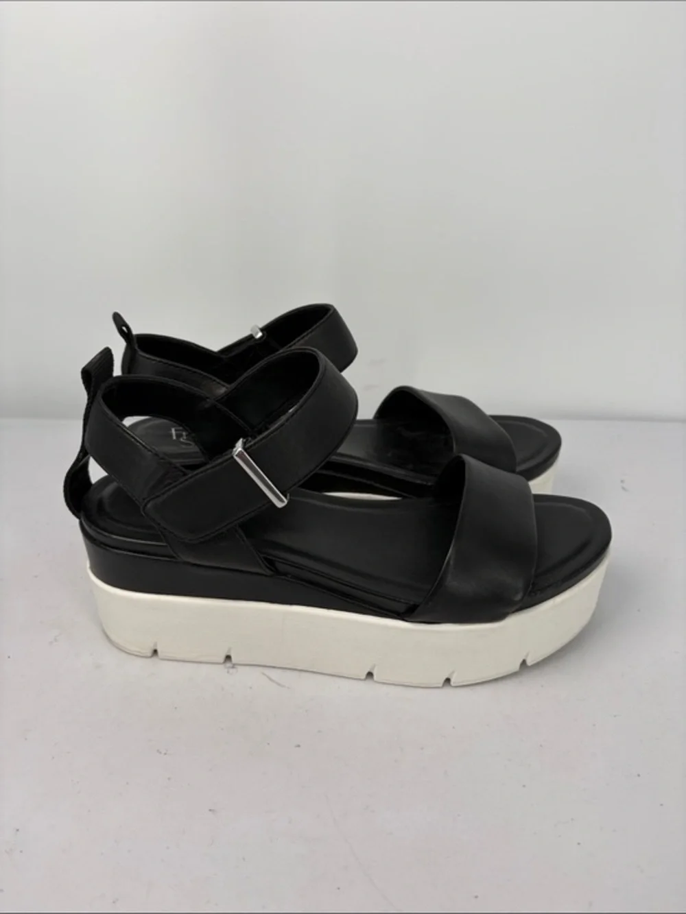☘️ Franco Sarto L-vanjie Black Platform Sandal with White Sole